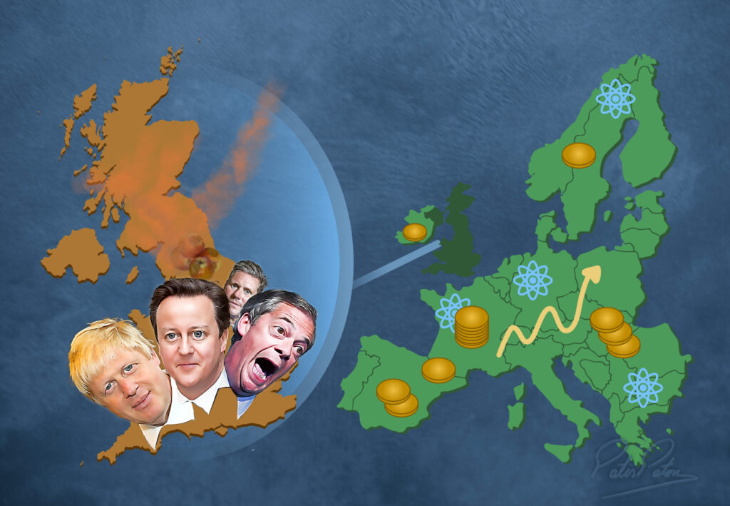 Broken Brexit Britain illustration